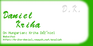 daniel kriha business card